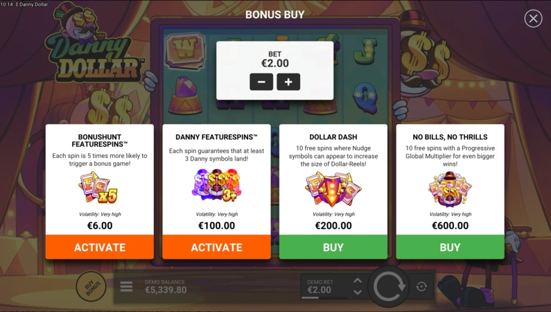 Danny Dollar Slot Xüsusiyyət Satın Alma