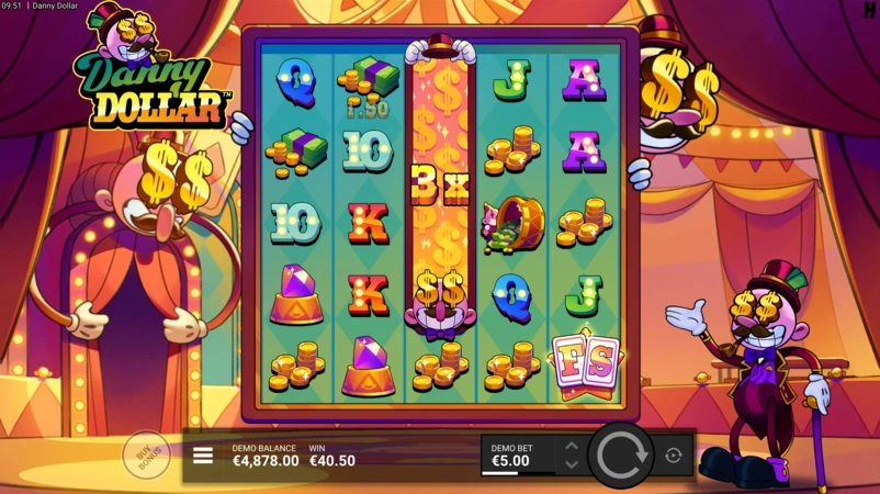 Danny Dollar Slot Xüsusiyyətləri